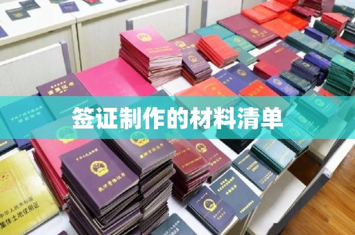 乐亭签证制作的材料清单