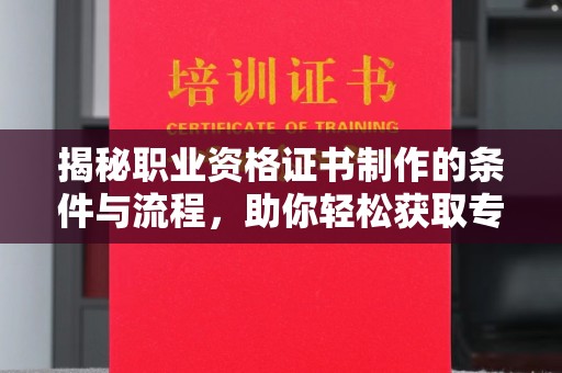 乐亭揭秘职业资格证书制作的条件与流程，助你轻松获取专业认证