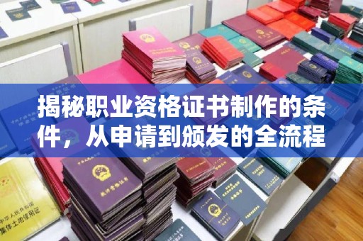 乐亭揭秘职业资格证书制作的条件，从申请到颁发的全流程解析
